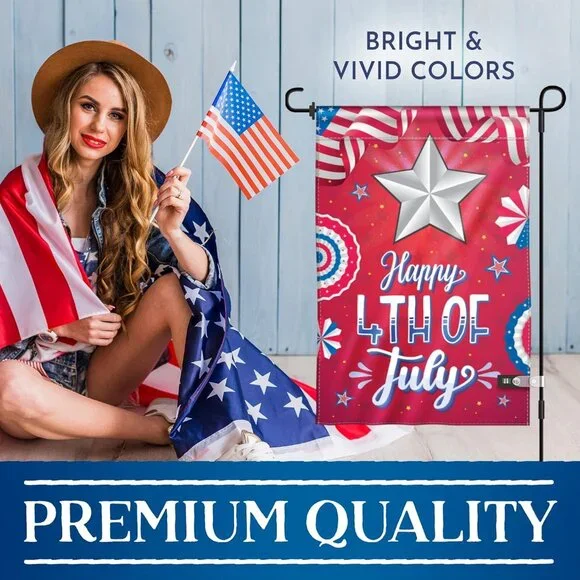 12 Pack Holiday Garden Flag Set with Anti-Wind Clip and Stopper - Picture 4 of 7